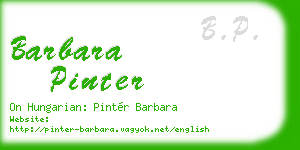 barbara pinter business card
