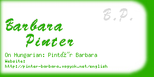 barbara pinter business card